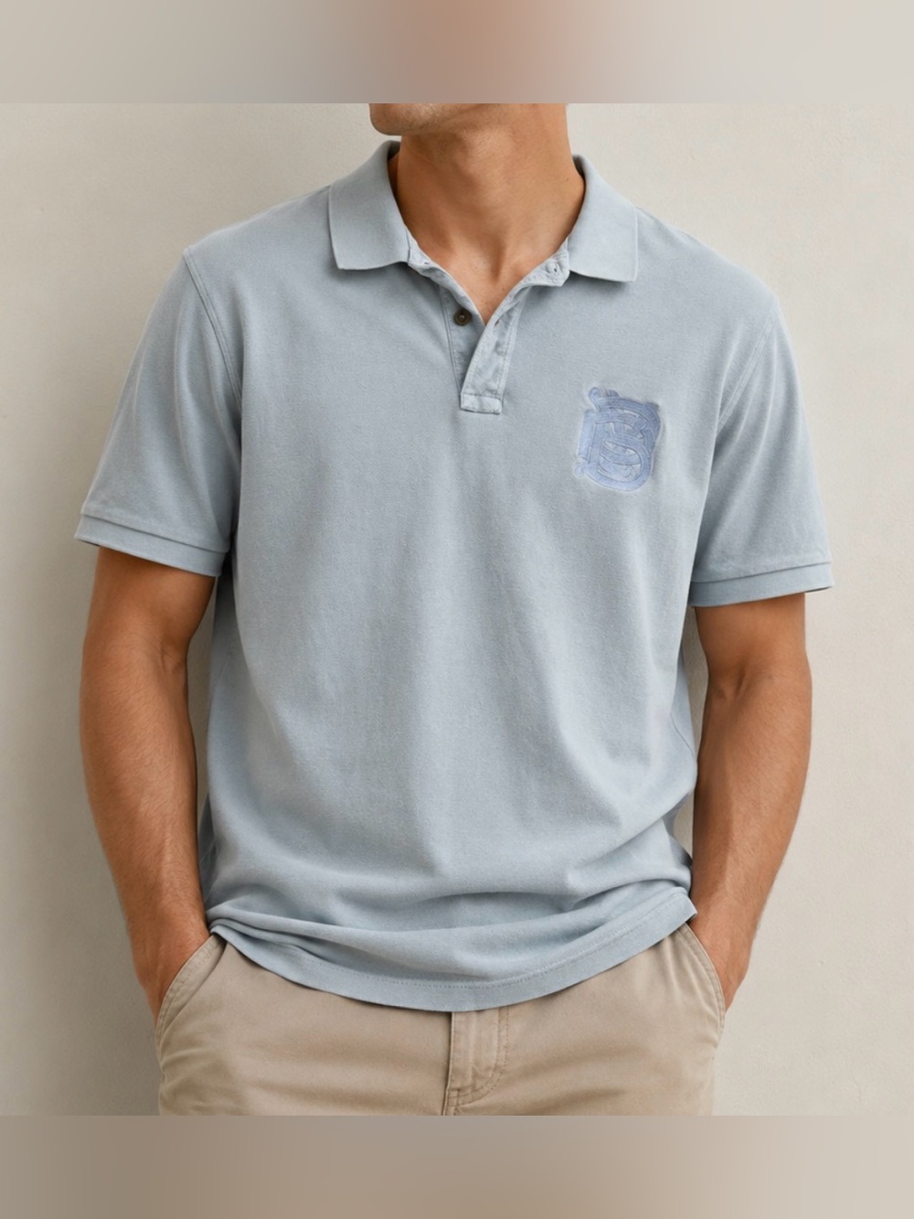Authentic Burberry Embroidered Chest Logo Polo
